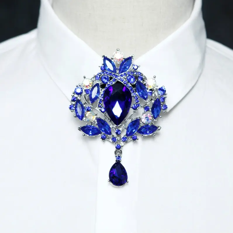 New Rhinestone Bolo Bow Tie High-end Luxury Gifts Korean Version of The British Wedding Wedding Banquet Bowtie Men's Jewelry