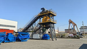 Mobile Concrete Batching Plant HZS90 90m3/h Ready Mixed Plant with <b>Screw</b> Conveyor <b>Pump</b> & Engine for Sale - Product Image 4