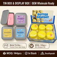 Southpeak Toy Cake Box Squishy Super Wet Soft PU Slow Rising Fidget Toy Squeeze Toy Stress Relief Tin Box Squishy Factory OEM