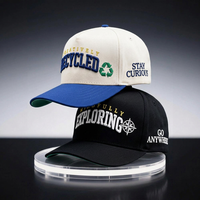 Casquette de baseball personnalisée à 5 panneaux avec fermeture réglable pour l'approvisionnement en gros de casquettes avec logo