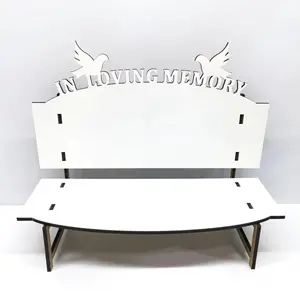 Sublimations-Blankoholz-Foto rahmen 18 cm MDF Memorial-Lange-Bank-Stuhl für Andenken Geschenk Weihnachtsdekoration Schmuck
