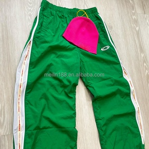 Manufacturer Custom Loose Casual Nylon Pants Lightweight Side Zipper Custom Logo <b>Jogger</b> <b>Polyester</b> Nylon Track Pants for <b>Men</b> - Product Image 3