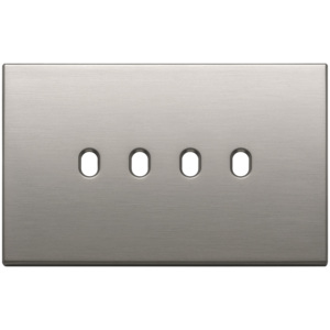 Brushed Nickel Wall <b>Plate</b> 4 Gang 14.7 In X 9.7 In For <b>Switches</b> - Product Image 1