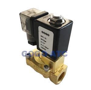 GOGO normalde kapalı <span class=keywords><strong>2</strong></span> yollu <span class=keywords><strong>Pilot</strong></span> diyafram pirinç elektrik 12v 24v Dc 110v 220v su hava Solenoid vana <span class=keywords><strong>3</strong></span>/4 "BSP 20mm PX-20 NBR - Product Image 1
