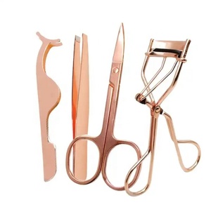 Set de Rizador de Pestañas para Todo Tipo de Ojos, Rizador de Pestañas Curvo, Pinzas para Cejas, Aplicador, Tijeras para Cejas - Product Image 1