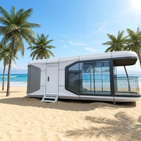 Maison modulaire préfabriquée de luxe avec chambre et entrée pour le tourisme et le glamping