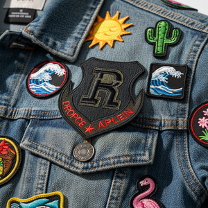 Patch brodé AWELLS élégant en forme de <span class=keywords><strong>R</strong></span>, décoration vestimentaire, motif distinctif, matériau de qualité, article de style tendance - Product Image 2