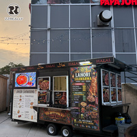 Camion de restauration mobile entièrement équipé pour burritos et tacos, certifié CE, cuisine en acier inoxydable de qualité professionnelle