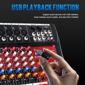 Professional USB Audio Console Mixer CT6 Sound System 6 Channels <strong>DJ</strong> Mixer <strong>Controller</strong> for Music for Sound Production - Product Image 4
