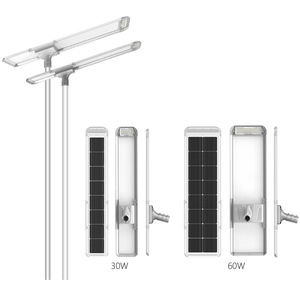 ไฟถนนโซลาร์เซลล์ LED ออลอินวัน กันน้ำ IP66 พร้อมเซ็นเซอร์ตรวจจับแสงสำหรับใช้งานกลางแจ้ง - Product Image 1