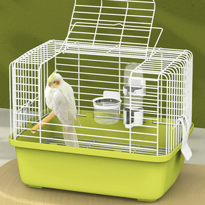 Cages pour animaux de compagnie en fil de fer métallique à motif solide <span class=keywords><strong>Cage</strong></span> à oiseaux pour perroquets et perruches avec plateau en plastique Palette - Product Image 1