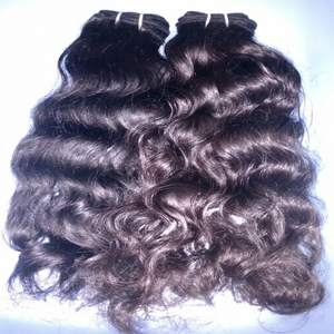 Extensions de cheveux indiens vierges non traités à 100 %, qualité 12A, tissage de cheveux naturels ondulés de haute qualité, double trame, 100 g - Product Image 1