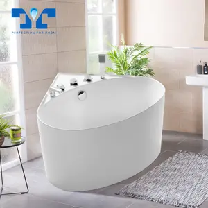 Bañera japonesa redonda de lujo, bañera de aire de plástico profundo acrílico, bañera de chorro independiente, bañeras de baño