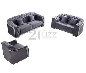 Latest Design Lounge Suite Modern Sofa Set Furniture Luxury Chesterfield Sofa