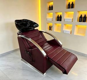 Fauteuil de salon de coiffure haut de gamme avec lit de lavage électrique et fonction massage, chaise de coiffure réglable - Product Image 4