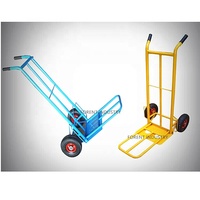 Chariot à main industriel en acier robuste HT1827 avec capacité de charge de 150 kg, conception à deux roues pour le shopping et l'OEM