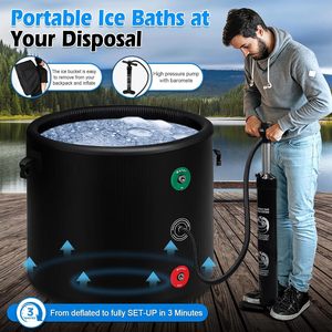 Baignoire <span class=keywords><strong>de</strong></span> glace gonflable en PVC, portable, pour bain froid, utilisable en extérieur, pour 1 personne, capacité <span class=keywords><strong>de</strong></span> 100 à 150 gallons - Product Image 5