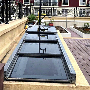 Fenêtre de toit coulissante verticale moderne en alliage d'aluminium insonorisée et durable à double vitrage pour escalier et bar à domicile - Product Image 6