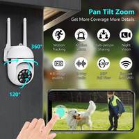 A7 Çift Antenli Wifi Kamera 1080P HD 360 Derece Kablosuz Güvenlik Web Kamerası PTZ Sistemi Dış Mekan Ev Promosyon Hediyesi