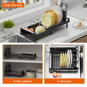 WIREKING Organiseur de <span class=keywords><strong>cuisine</strong></span> en acier inoxydable <span class=keywords><strong>pour</strong></span> la maison ou le camping-car, petit rangement <span class=keywords><strong>pour</strong></span> armoire de <span class=keywords><strong>cuisine</strong></span>, séchoir à vaisselle sur l'évier, porte-assiettes et porte-bols - Product Image 2