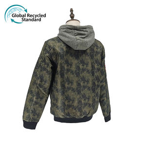 Chaqueta con capucha informal con cremallera impermeable cálida con bordado deportivo para hombre de otoño e invierno reciclado personalizado rápido para hombre con estilo - Product Image 5