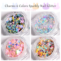 Paillettes en PVC en forme de lapin pour Nail Art, artisanat de manucure, bricolage, couture, décoration de mariage, confettis