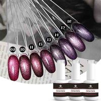 HEMA & TPO-Vernis à Gel Magnétique pour Ongles et Yeux de Chat Violet Minuit, Marque Privée, 15ml