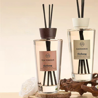 Offre Spéciale vide diffuseur bouteilles luxe minimaliste rond roseau verre diffuseur bouteille clair 500ML maison diffuseurs bouteille