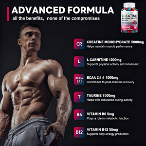 Integratore sportivo gommose monoidrato creatina per la crescita muscolare 90 Gummies <span class=keywords><strong>GMP</strong></span> certificate - Product Image 3