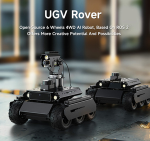 Waveshare UGV Rover <span class=keywords><strong>ROS</strong></span> 2 Robot de IA de código abierto con 6 ruedas y tracción 4x4, cámara OAK con enfoque automático, modelado 3D, controladores duales, totalmente metálico - Product Image 2