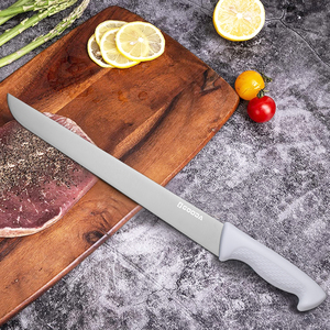Couteau de boucher professionnel de 12 pouces avec logo personnalisé, en acier inoxydable certifié NSF, manche en PP blanc pour la transformation de la viande à usage commercial - Product Image 5