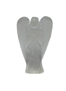 2-Inch Selenite and Agate Healing <b>Angels</b> Figurines Feng Shui Style Carved for Energy Balance Meditation and Spiritual Decor - Product Image 2