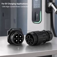 Connecteur circulaire étanche M40 4 broches 120A 600V avec verrouillage à baïonnette IP67, prise d'alimentation pour BESS UL TUV CE 3C