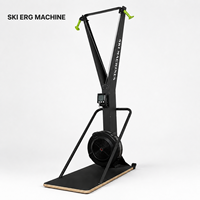 Appareil de ski ergométrique commercial à résistance à l'air, entraîneur cardio complet pour le corps entier avec support au sol pour équipement de fitness en salle de sport