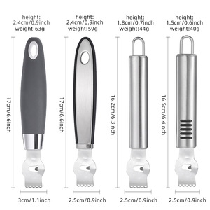Stainless Steel Lemon Zester Grapefruit Peeler <b>Cheese</b> <b>Grater</b> 4 Pieces Easy To Clean Multifunctional Fruit Vegetable Tool Set - Product Image 5