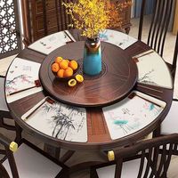 Napperon en cuir PU antidérapant et imperméable résistant à la chaleur pour la décoration intérieure élégante Napperon de table en cuir synthétique