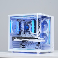 Boîtier d'ordinateur de bureau ATX Shuoyi Kunpeng CH2+ Mid Tower, métal blanc, côté transparent, mini jeu, refroidissement par eau 240