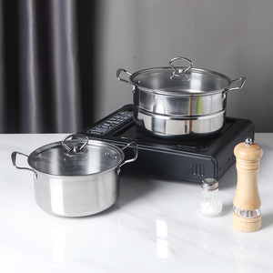 OEM Cheap Price 5 10 Pcs <strong>Saucepan</strong> <strong>Big</strong> Pot Induction Kitchen Ware Cooking Pots Stainless Steel Chinese Cookware Pot Set - Product Image 4