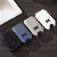 Briquet torche à double flamme bleue créatif, design Mecha moderne en métal, pour cigares et cigarettes, cadeau haut de gamme personnalisé pour hommes
