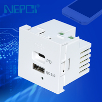 Prise de courant USB-C 30W charge rapide PD QC 3.0 USB-C XJY-USB-17P-A/C-PD/QC-1 blanc PC conférence à domicile Type C