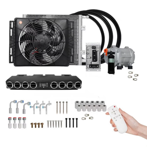 Climatiseur de stationnement 12V 24V DC puissant et à refroidissement rapide pour camion, caravane et voiture, kit AC à faible bruit, adaptable universellement - Product Image 2