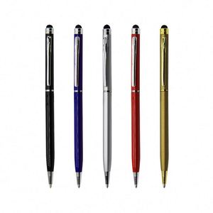 Stylo à bille multifonctionnel en métal de haute qualité, design fin et torsadé, avec embout en silicone souple, nouveau design pour une écriture optimale - Product Image 1
