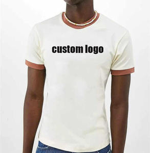 T-shirt bianche <span class=keywords><strong>Slim</strong></span> <span class=keywords><strong>Fit</strong></span> da <span class=keywords><strong>uomo</strong></span> in cotone pesante aderente Tee Shorts Tee Shorts manica T-shirt da <span class=keywords><strong>uomo</strong></span> <span class=keywords><strong>abbigliamento</strong></span> - Product Image 2