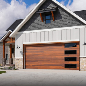 <span class=keywords><strong>Porte</strong></span> de <span class=keywords><strong>garage</strong></span> <span class=keywords><strong>motorisée</strong></span> Alucasa à ouverture vers le haut avec finition <span class=keywords><strong>bois</strong></span> classique et panneaux renforcés en acier pour des performances durables - Product Image 5