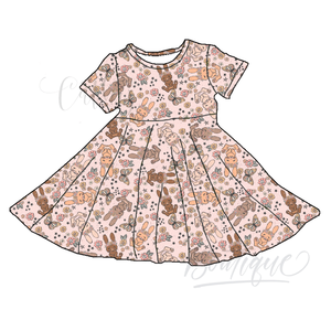 Personalizzato vari stampa manica corta bella ragazza festa abiti causali autunno bambini piroetta vestito da <span class=keywords><strong>4</strong></span> anni a 5 - Product Image 5