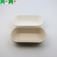 Service personnalisé biodégradable jetable canne à sucre Bagasse plateau de Service alimentaire plat écologique pour la restauration