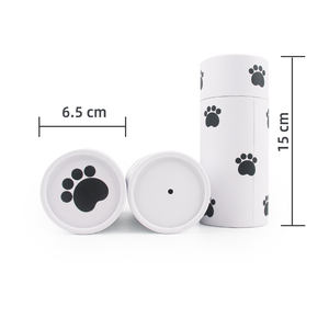 Modern <span class=keywords><strong>Paw</strong></span> Printing 100% Biodegradável Eco-Friendly Madeira Retângulo <span class=keywords><strong>Pet</strong></span> Cremação Cinzas Espalhamento Urna Tubo para Pequenos Animais - Product Image 5