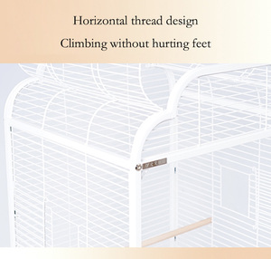 Cage à perroquets ouverte en fil de fer forgé, grande capacité, écologique, style classique moderne, avec boîte, <span class=keywords><strong>prix</strong></span> d'usine - Product Image 6