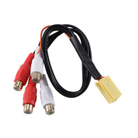 Cable de Audio Mini ISO de 6 Pines a 4 RCA para Radio Blaupunkt de VW y Audi
