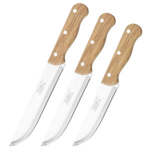 Couteau à trancher TUOMEI de 8 pouces, fait à la main, manche en bois de chêne, acier inoxydable poli miroir, léger - Product Image 1